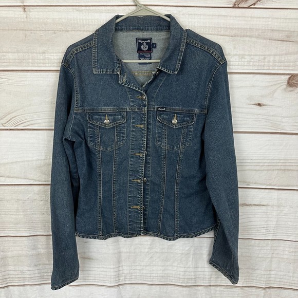 Faconnable Dark Wash Jean Jacket, Size S - Picture 1 of 5